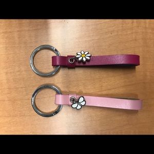 Coach Leather Keychain Set